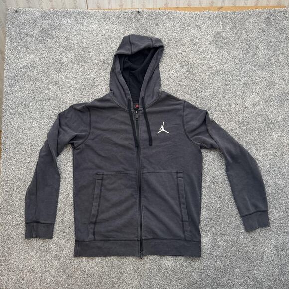 Jordan Hoodie Mens Medium Full Zip Dri-FIT Athletic Sweatshirt DC9737-010 - Picture 1 of 12